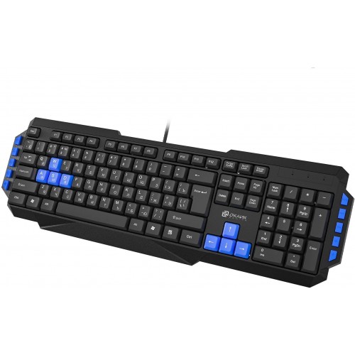 Клавиатура Оклик 750G FROST WAR черный USB для геймеров – мультимедийная, кабель 1.8м (337452)