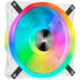 Кулер для корпуса/ Case Cooler Corsair iCUE QL140 RGB 140mm (140x140x25mm, 4-pin PWM, RGB, 50.2CFM, 26dBA, 1250RPM, White, 2pcs)