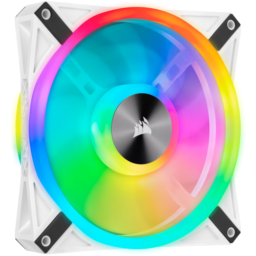 Кулер для корпуса/ Case Cooler Corsair iCUE QL140 RGB 140mm (140x140x25mm, 4-pin PWM, RGB, 50.2CFM, 26dBA, 1250RPM, White, 2pcs) Corsair