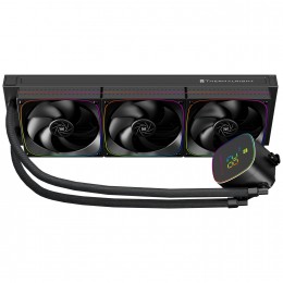 Система жидкостного охлаждения/ Water Cooling System Thermalright Frozen Horizon 360 Digital (360mm, LED temp., Black, ARGB/ Fans: 3x120mm, 68.9CFM, 28.2dBA, 2000RPM/ Pump height 53.2mm, Rad thickness 27mm/ S: 1700, 1200, 1851, 115X, AM5, AM4)
