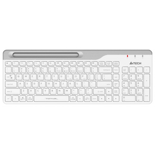 Клавиатура A4Tech FBK25: Беспроводная USB Slim Multimedia в Белом/Сером Цвете