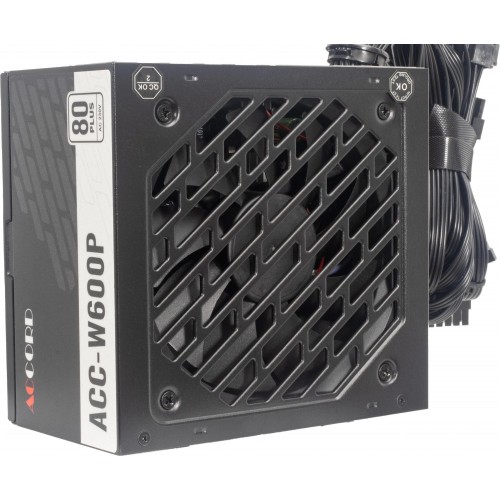 Блок питания Accord ATX 600W ACC-W600P 80 PLUS WHITE (20+4pin) 120mm fan 6xSATA [ACC-W600P]