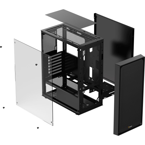Корпус ПК Ocypus Gamma C50 BK Mini-Tower без блока питания - стильный и функциональный мATX/mITX в черном цвете