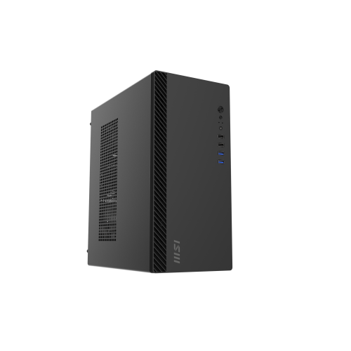 Корпус ПК MSI PRO SHIELD M100P Midi-Tower - Черный, mATX/mITX, 2xUSB 3.2, 2xUSB 2.0, 1x80mm