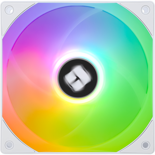 Кулер для корпуса/ Case Cooler Thermalright TL-C12RW-S V2 Reverse (120x120x25mm, 4-pin PWM, ARGB, 58CFM, 25.6dBA, 1500RPM, White) Thermalright