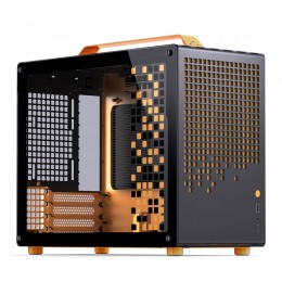 Корпус без блока питания/ Case JONSBO Z20, Mini-Tower, TG, no fan, 1xUSB-A 3.2 + 1xUSB-C 3.2, mATX, mITX Orange/Black