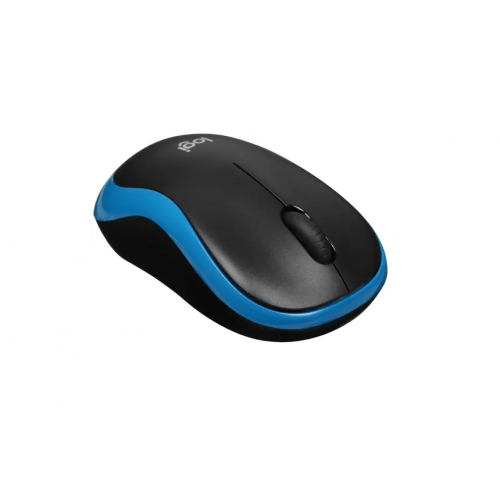 Купить беспроводную оптическую мышь Logitech M185 черный/синий 1000dpi для ноутбука – 2 кнопки, USB (910-002632)