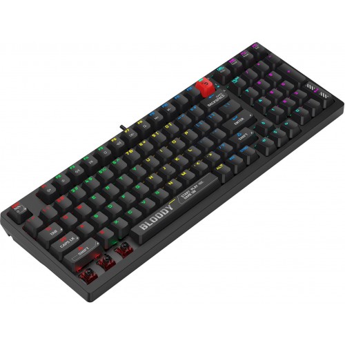 Механическая клавиатура A4Tech S98 BLACK с LED подсветкой для геймеров, USB, 1.8м кабель