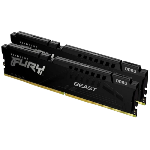 Купить оперативную память Kingston 64GB DDR5 5600MT/s CL40 DIMM (2 шт.) FURY Beast Black - Высокая производительность для игр и работы