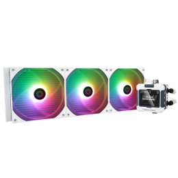 Водяное охлаждение для процессора/ Water Cooling System Thermalright Frozen Warframe 420 ARGB (420mm, LED, White, ARGB/ Fans: 3x140mm, 88.7CFM, 29.8dBA, 1750RPM/ Pump height 60mm, 23dBA, 3000RPM, Rad thickness 27mm/ S: 1851, 1700, 1200, 115X, 2011, 2066, 