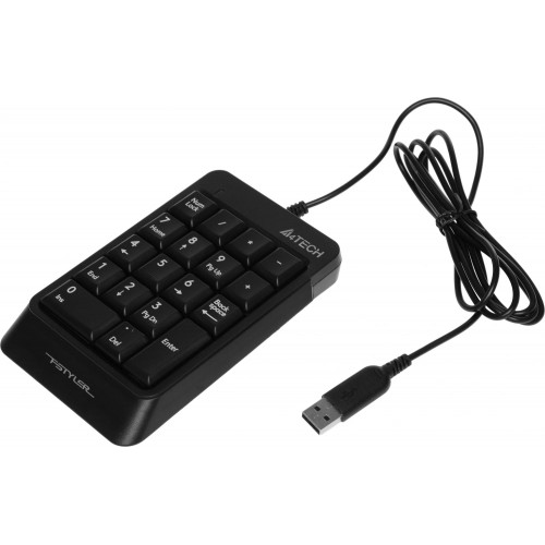 Числовой блок A4Tech FK13P черный USB slim для ноутбука - удобство и стиль с кабелем 1.5м