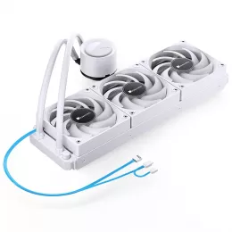 Система жидкостного охлаждения/ Water Cooling System JONSBO TG-360 White (300W, 360mm, White, ARGB/ Fans: 3x120mm, 66.19CFM, 35.4dBA, 1800RPM/ Pump height 72mm, 30dBA, 2400RPM, Rad thickness 27mm/ S: 1700, 1200, 115X, AM5, AM4)