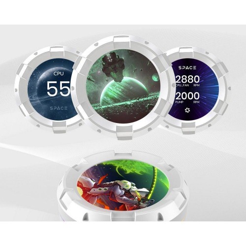 Вентилятор Cooler ID-Cooling SL360 XE WHITE /LCD SCREEN /350W /all Intel /all AMD