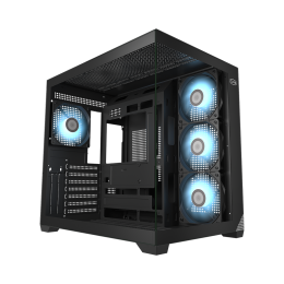 Корпус без блока питания/ Case PCCooler C3T700 ARGB BK, Midi-Tower, TG, 4x120mm ARGB, 1xUSB-A 3.0 + 1xUSB-A 2.0 + 1xUSB-C, ATX, mATX, mITX Black