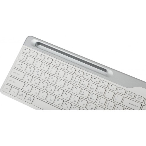 Клавиатура A4Tech FBK25: Беспроводная USB Slim Multimedia в Белом/Сером Цвете
