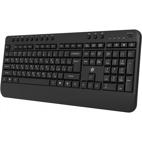 Клавиатура Оклик K257W черный USB беспроводная с подставкой для запястий - идеальный выбор для комфорта и продуктивности