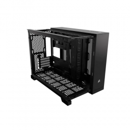 Корпус без блока питания/ Case Corsair 2500X Airflow, Midi-Tower, TG, no fan, 2xUSB-A 3.2, 1xUSB 3.2 Type-C, mATX, mITX Black