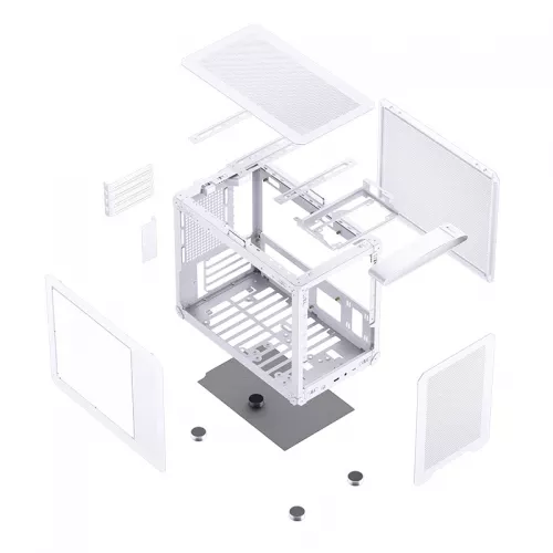 Корпус JONSBO C6 MAX Handle White - Mini-Tower без блока питания, mATX/mITX, 1xUSB-A 3.0 + 1xUSB-C 3.1, без вентилятора