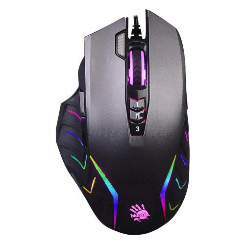 Купить оптическую мышь A4Tech Bloody J95s серую с 8000dpi и 9 кнопками – идеальный выбор для геймеров!