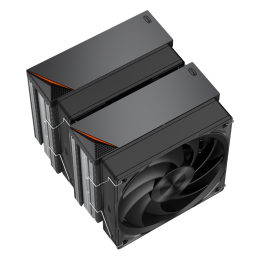 Кулер для процессора/ CPU Cooler PCCooler RZ620 (260W, 4-pin PWM, 157.5mm, Al/Cu, 6x6mm, 2x120mm, 86.73CFM, 32dBA, 2000RPM, S: 1851/1700/1200/115X, AM5/AM4, silver, black)