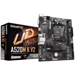 Материнская плата/ MB GIGABYTE AMD A520 sAM4, 2xDDR4(64GB), D-SUB/HDMI 2.1, 1xPCIe 3.0x16, 1xPCIe 3.0, 1xLAN, 4xSATA 6Gb/s, 1xM.2, 4xUSB 3.2, 2xUSB 2.0, 1xPS/2, mATX