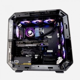 Корпус без блока питания/ Case InWin Airforce, Full-Tower, TG, 4x120mm ARGB, 2xUSB-A 3.0 + 1xUSB-C 3.2, E-ATX, ATX, mATX, mITX Phantom Black