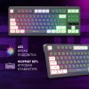 Клавиатура Оклик 711G серый/белый USB Multimedia для геймеров с LED подсветкой и кабелем 1.5м