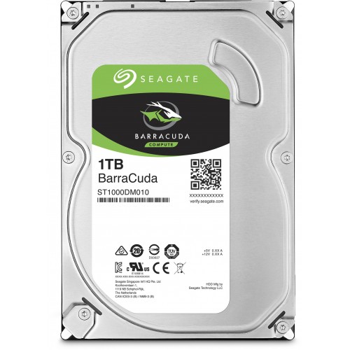 RECERTIFIED Seagate Barracuda 1TB SATA3 HDD - 7200 RPM, 64MB Cache, 1 год гарантии