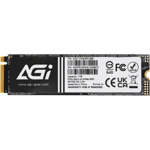 Твердотельный накопитель AGI AI298 1TB M.2 PCIe - Высокоскоростное хранилище в цветной упаковке