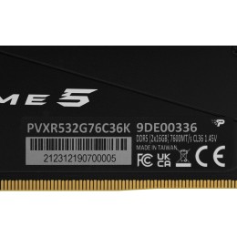 Оперативная память DDR5 2x16Gb 7600MHz Patriot PVXR532G76C36K Viper XTREME RGB RTL Gaming PC5-60800 CL36 DIMM 288-pin 1.45В с радиатором Ret [PVXR532G76C36K]