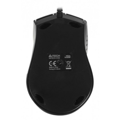 Купить оптическую мышь A4Tech V-Track Padless N-500F черного цвета с разрешением 1200dpi и USB соединением