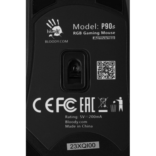 Купить оптическую мышь A4Tech Bloody P90s черного цвета с 8000dpi и 7 кнопками (P90S STONE BLACK)
