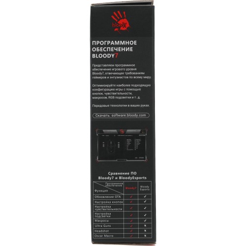Купить оптическую мышь A4Tech Bloody P90s черного цвета с 8000dpi и 7 кнопками (P90S STONE BLACK)