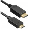 Кабель KingPrice KP-DP1.2-HD2.0-1.5m: DisplayPort (м) на HDMI (м) 1.5м черный – Версия 2.0