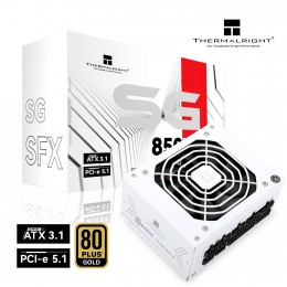 Блок питания 850W/ Power Supply Thermalright, 850W 80+ Gold (SFX, 3.1, PCIe 5.1, Full modular, 1x24(20+4)pin, 1xCPU 8(4+4)pin, 2xPCIe*2 8(6+2)pin, 1x12VHPWR PCIe 5.1 12+4pin 600mm, 3xSATA3, 3xMOLEX4pin, Active, 92x92mm, 100x125x64mm, APFC, OPP, OVP, OTP, 
