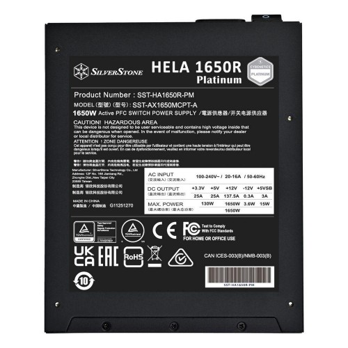 Блок питания SILVERSTONE ПК SST-HA1650R-PM (G540HA165R0M220)