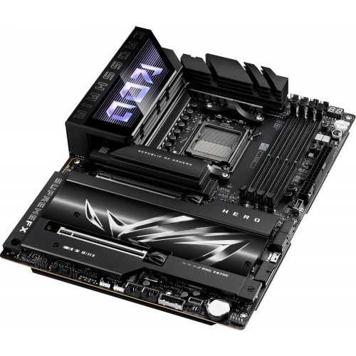 Купить материнскую плату Asus ROG CROSSHAIR X870E HERO для Socket AM5 с поддержкой DDR5 и 5Gigabit Ethernet