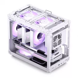 Корпус без блока питания/ Case JONSBO C6 MAX Handle, Mini-Tower, TG, no fan, 1xUSB-A 3.0 + 1xUSB-C 3.1, mATX, mITX White