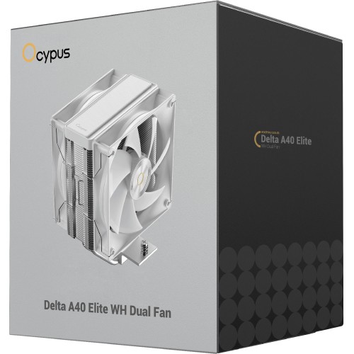 Кулер для процессора Ocypus Delta A40 Elite WH: Высокопроизводительное охлаждение с двойным вентилятором (220W, 4-pin PWM, AM5/AM4)