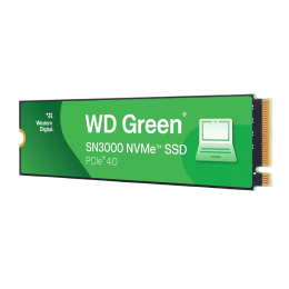Твердотельные накопители/ WD SSD Green SN3000, 1000GB, M.2(22x80mm), NVMe, PCIe 4.0 x4, QLC, R/W 5000/4200MB/s, TBW 150, DWPD 0.1 (12 мес.)