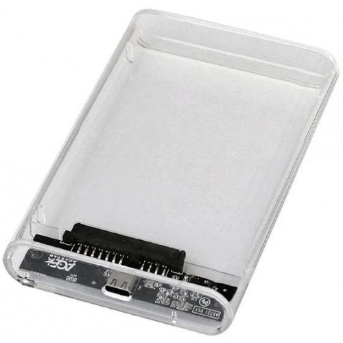 Внешний корпус для HDD/SSD AgeStar 3UB2P6C 2.5 дюйма с SATA III и USB 3.0 - Прозрачный пластиковый дизайн