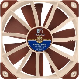 Кулер для корпуса/ Case Cooler Noctua NF-F12 PWM (120x120x25mm, 4-pin PWM, 54.97CFM, 22.4dBA, 1500RPM, Beige/Brown)