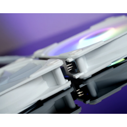 Кулер для корпуса/ Case Cooler JONSBO ZF-120W (120x120x25mm, 4-pin PWM, ARGB, 61.0CFM, 28.9dBA, 1500RPM, White, 3pcs)