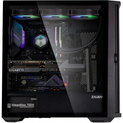 Корпус Zalman Z10 черный ATX с 10 вентиляторами, 2xUSB 3.0 и аудио выходом - идеальный выбор для вашего ПК