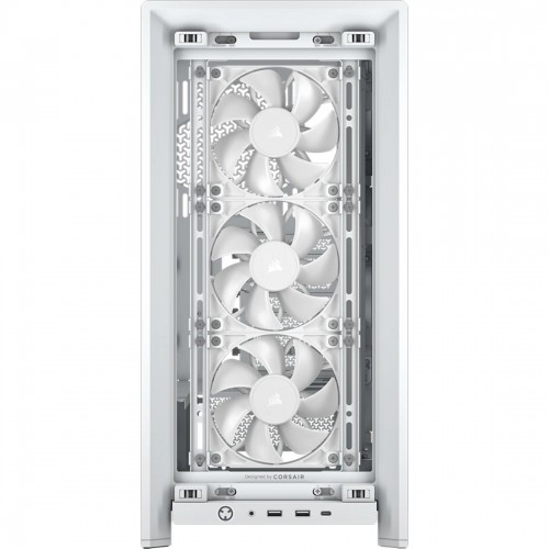 Купите корпус Corsair Frame 4000D RS White без блока питания - Midi-Tower с стеклянной панелью и вентиляцией для E-ATX, ATX, mATX, mITX