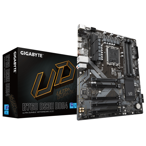 Материнская плата GIGABYTE B760 для Intel s1700 - 4xDDR4 до 128GB, HDMI 2.0, PCIe 4.0, ATX, идеальный выбор для мощного ПК