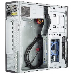 Корпус с блоком питания 300Вт./ Case Foxline mATX Desktop 300W, 2xUSB3.0, 2xUSB2.0, toolless, Black, 8cm. fan, powercord