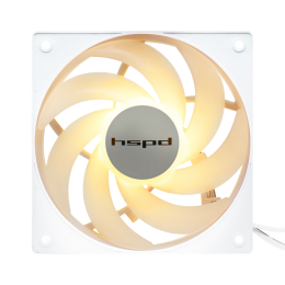 Кулер/ Case Cooler HSPD M1 White (120x120x25mm, 4-pin PWM, ARGB, 57.56CFM, 26.86dBA, 1600RPM, White)