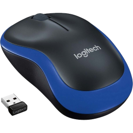 Мышь Logitech M185 черный/синий оптическая 1000dpi беспров. USB для ноутбука 2but (910-002632)