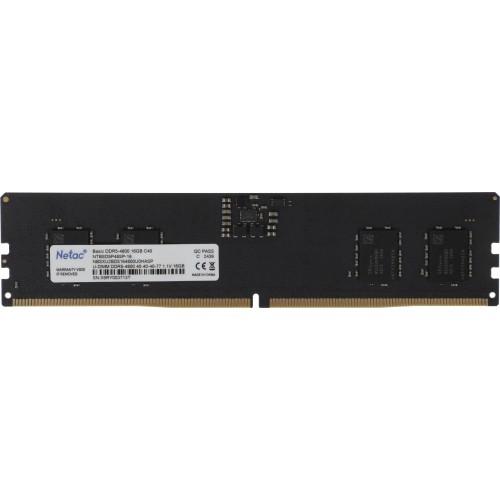 Купить оперативную память DDR5 16GB 4800MHz Netac NTBSD5P48SP-16 для игровых ПК - ECC, 288-pin, Intel оригинал
